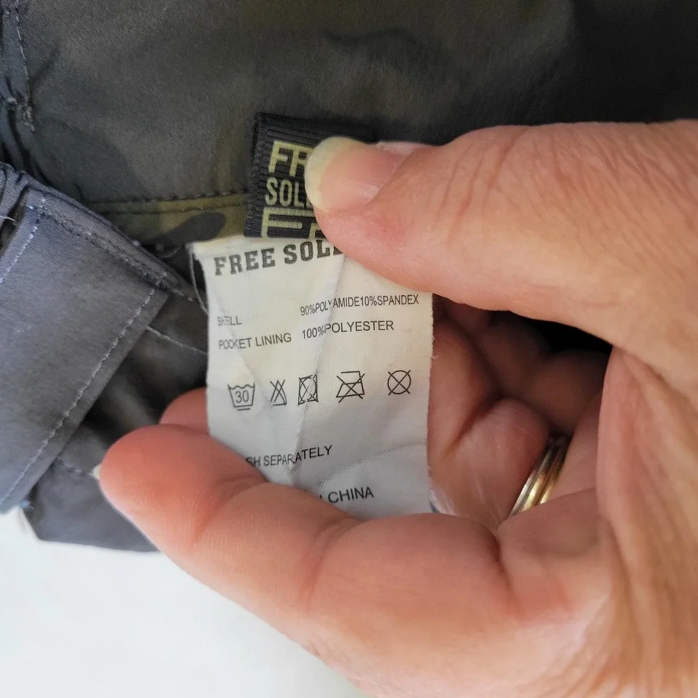 Free Soldier Tactical Gear Pants Gray Size 34 x 32 Mens‎ Cargo Hiking Outdoor